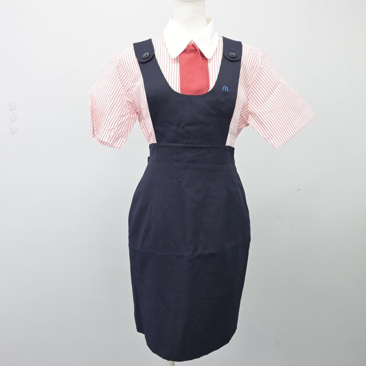 中古制服】 マクドナルド 女子制服 4点（シャツ・ジャンパースカート