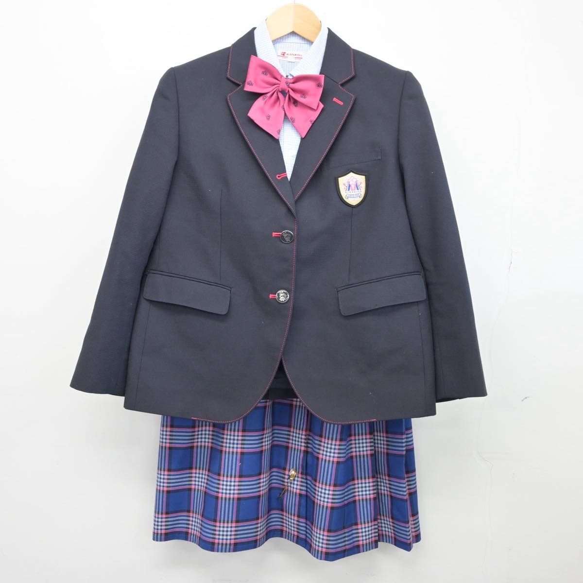 【中古】福岡県 美萩野女子高等学校 女子制服 5点（ブレザー・シャツ・スカート）sf027356