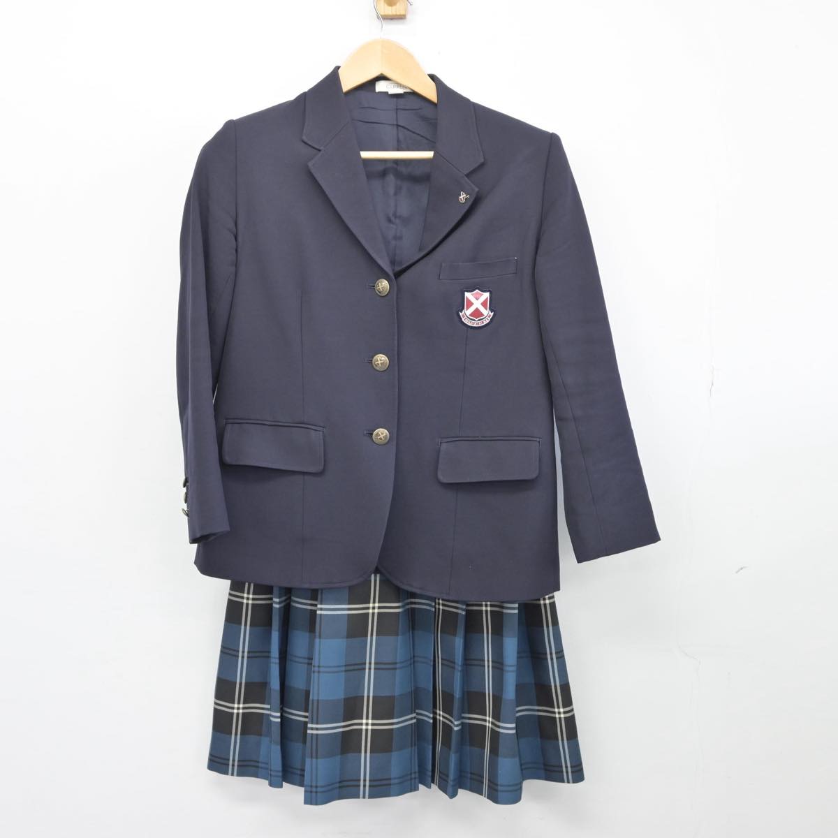 【中古】大阪府 桃山学院高等学校 女子制服 2点（ブレザー・スカート）sf027483