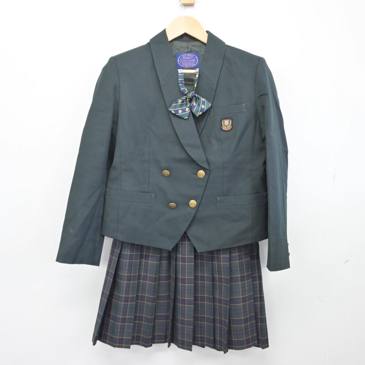 【中古】福岡県 糸島二丈中学校 女子制服 5点（ブレザー・シャツ・スカート）sf028248