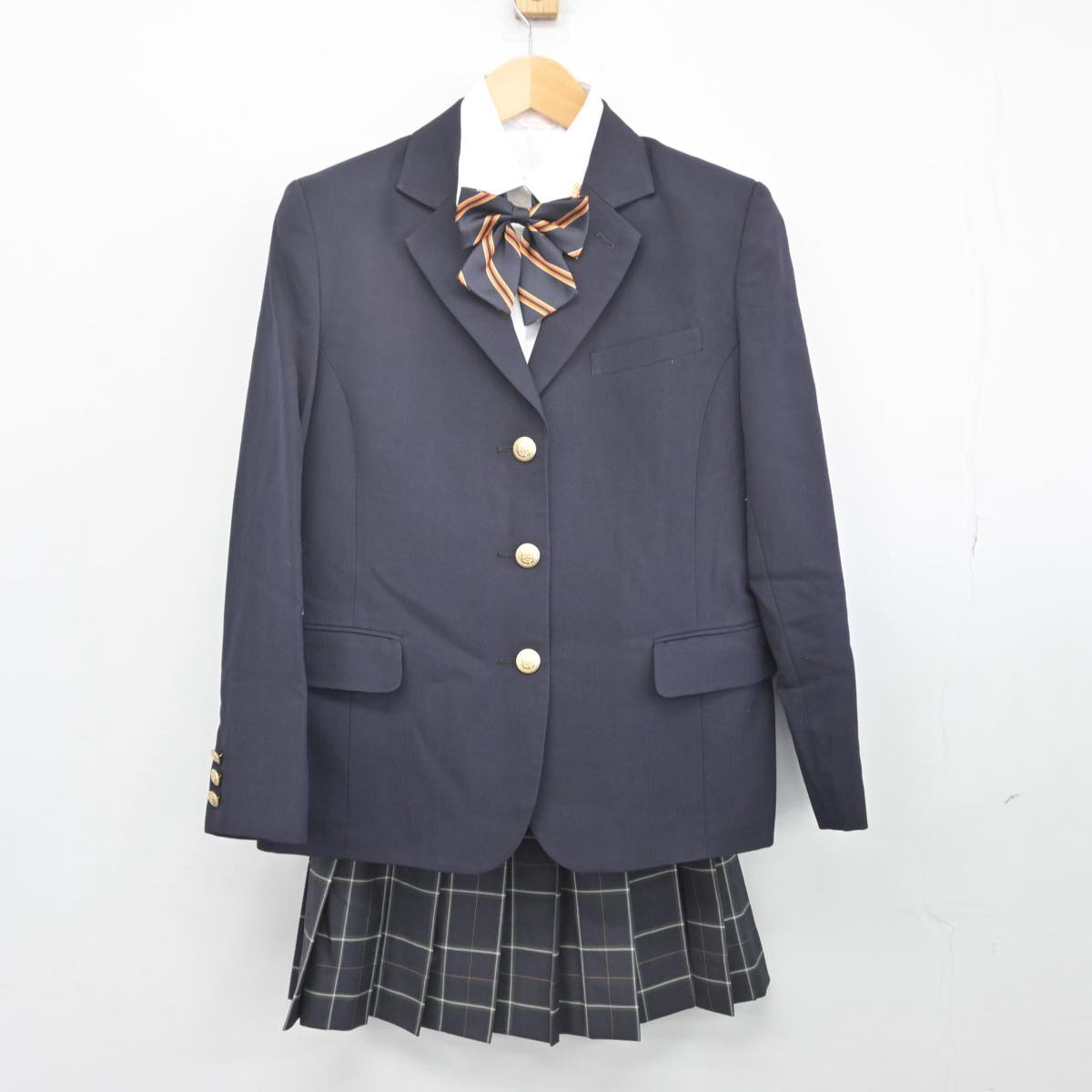 【中古】東京都 法政大学 中学高等学校 女子制服 6点（ブレザー・シャツ・スカート）sf028416