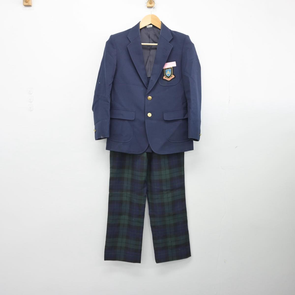 【中古】大阪府 東淀中学校 男子制服 2点（ブレザー・ズボン）sf028529