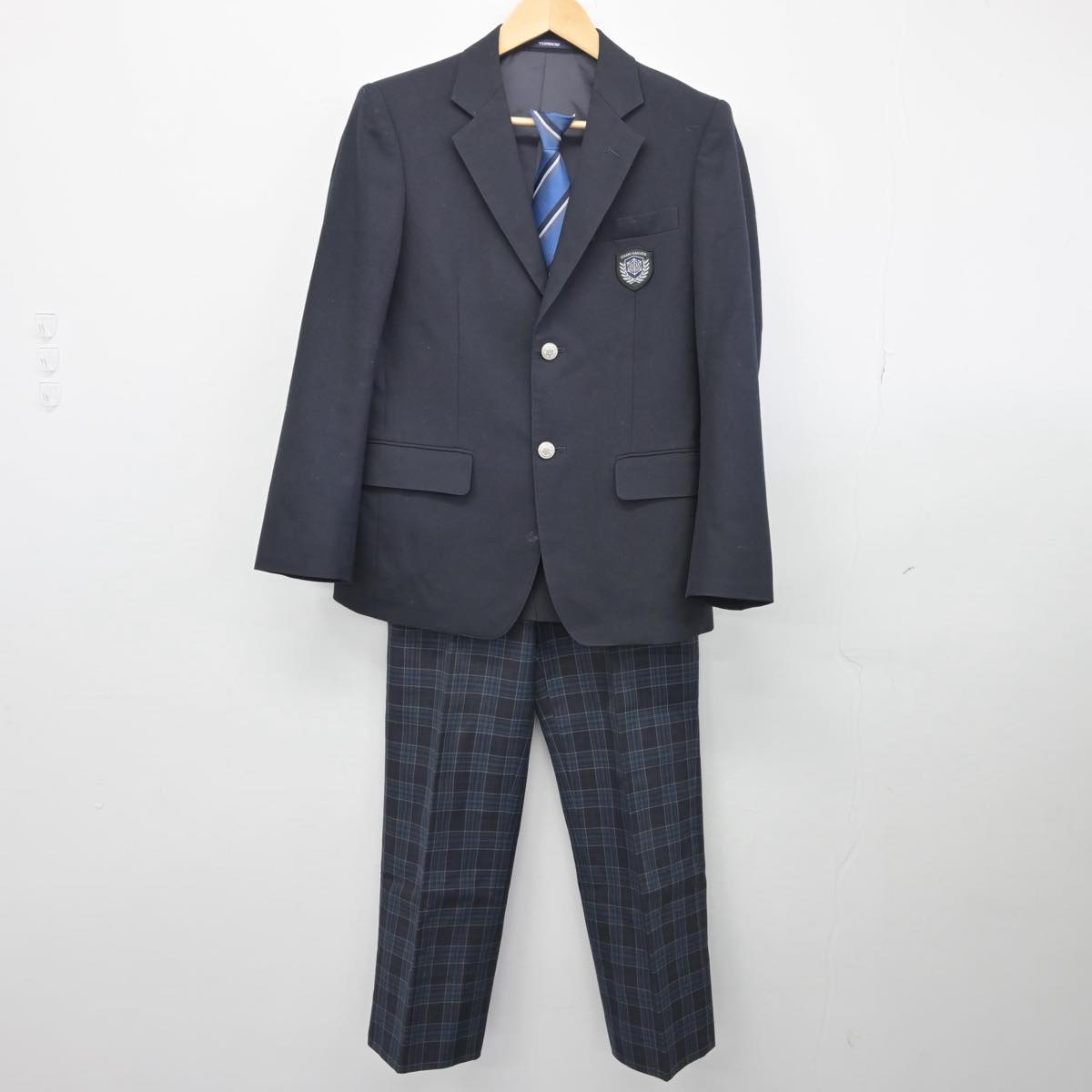 【中古】新潟県 三条市立大崎学園 男子制服 4点（ブレザー・ズボン・ズボン）sf028675