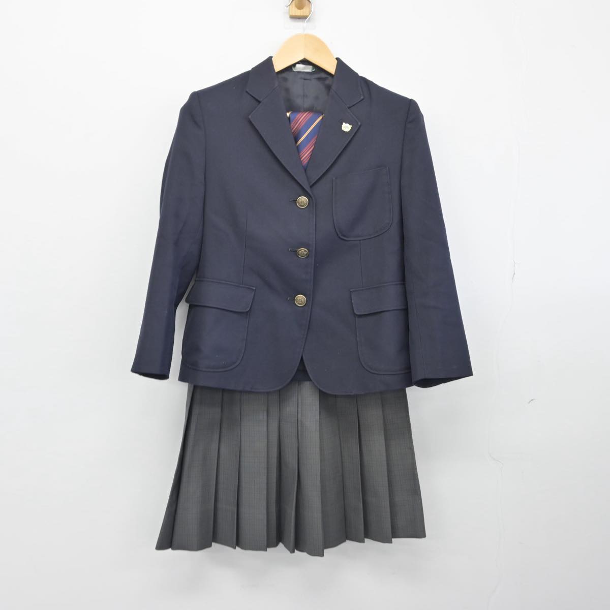 中古制服】神奈川県 野川中学校 女子制服 4点（ブレザー・スカート