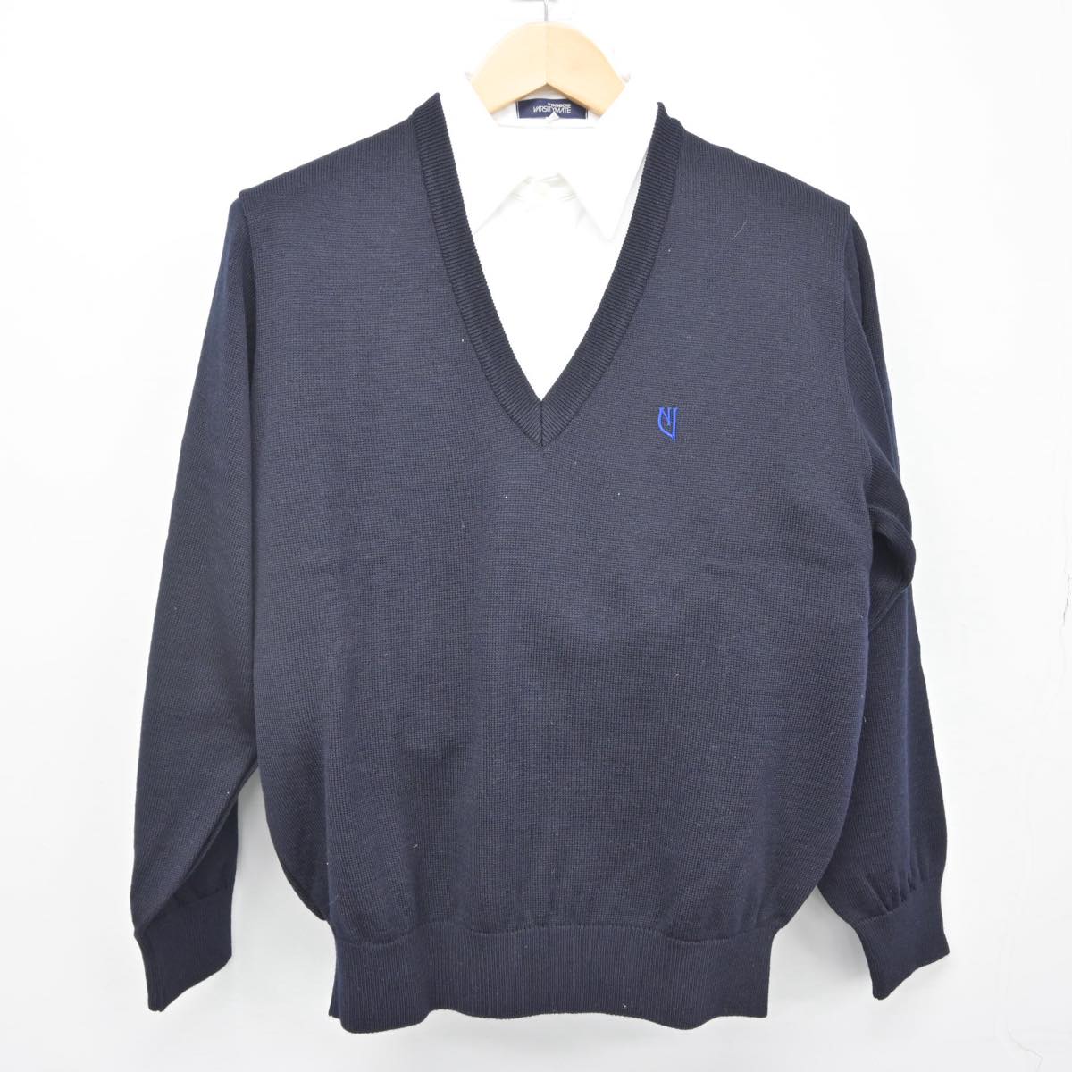 中古】奈良県 奈良大学付属高等学校 男子制服 2点（ニット・シャツ）sf029544 | 中古制服通販パレイド