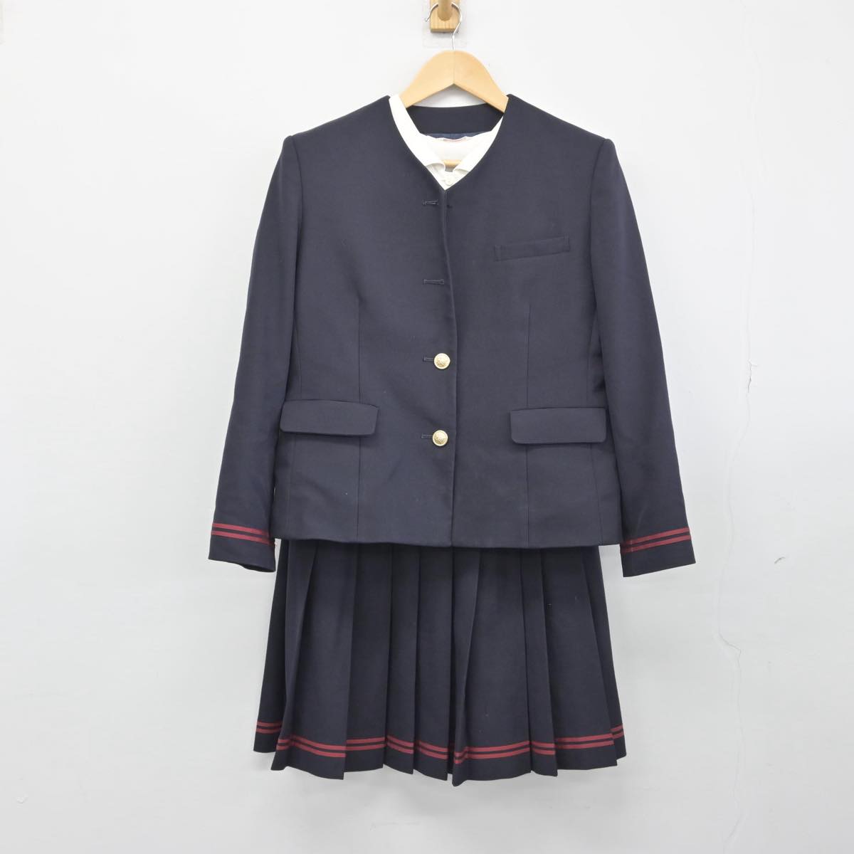 【中古】山形県 寒河江高等学校 女子制服 4点（ブレザー・シャツ・スカート）sf030328