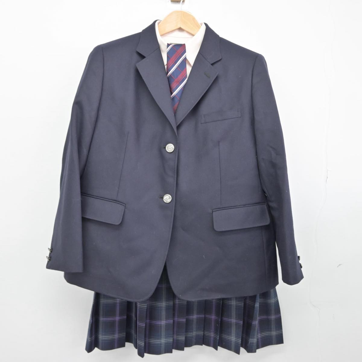 中古】奈良県 飛鳥未来高等学校 女子制服 5点（ブレザー・シャツ・ニット・スカート）sf030351 | 中古制服通販パレイド