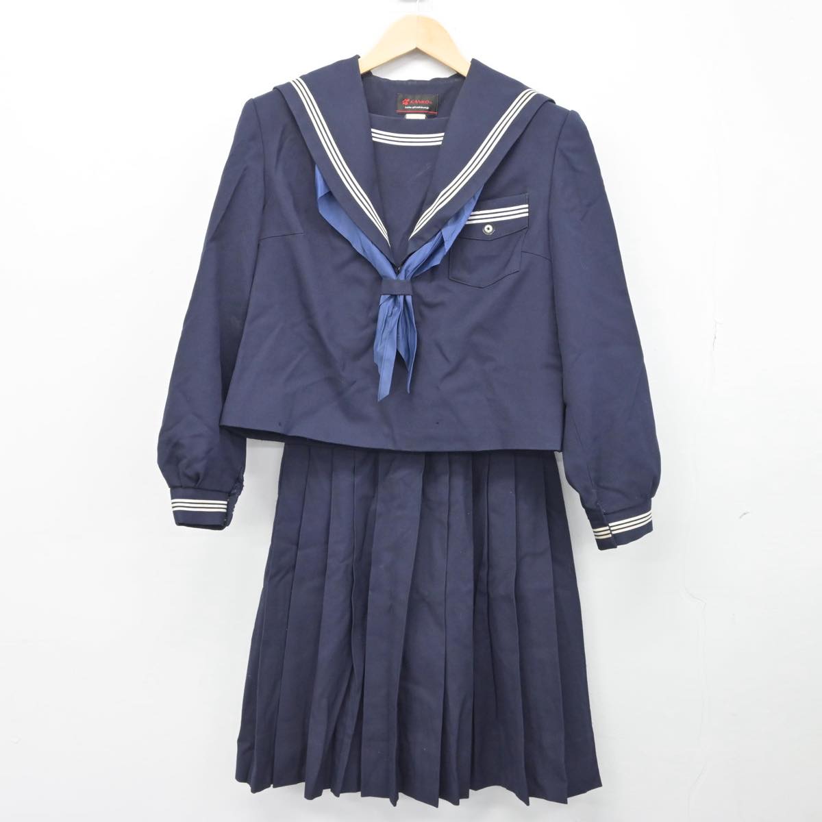 【中古】大阪府 旭陽中学校 女子制服 3点（セーラー服・スカート）sf031399