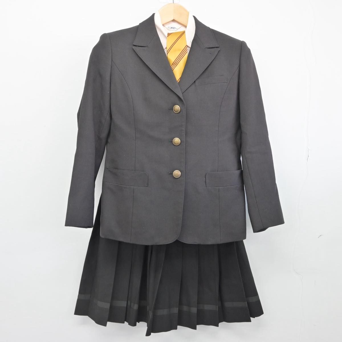 【中古】大阪府 初芝立命館高等学校 女子制服 5点（ブレザー・シャツ・ニット・スカート）sf031459