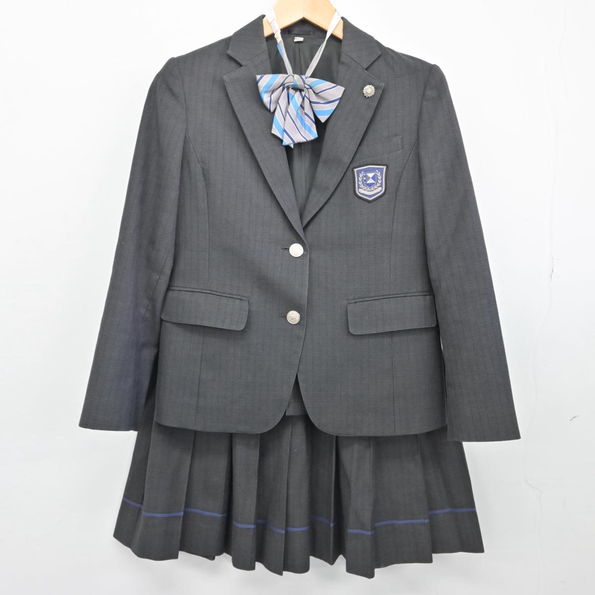 中古】東京都 江北高等学校 女子制服 5点（ブレザー・ニット
