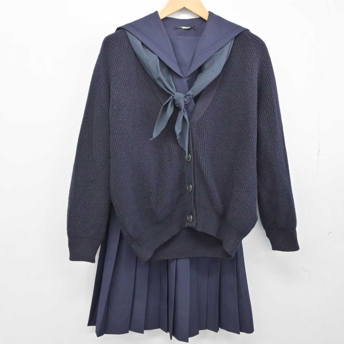 中古】山口県 山口中央高等学校 女子制服 4点（セーラー服・ニット・スカート）sf032870 | 中古制服通販パレイド