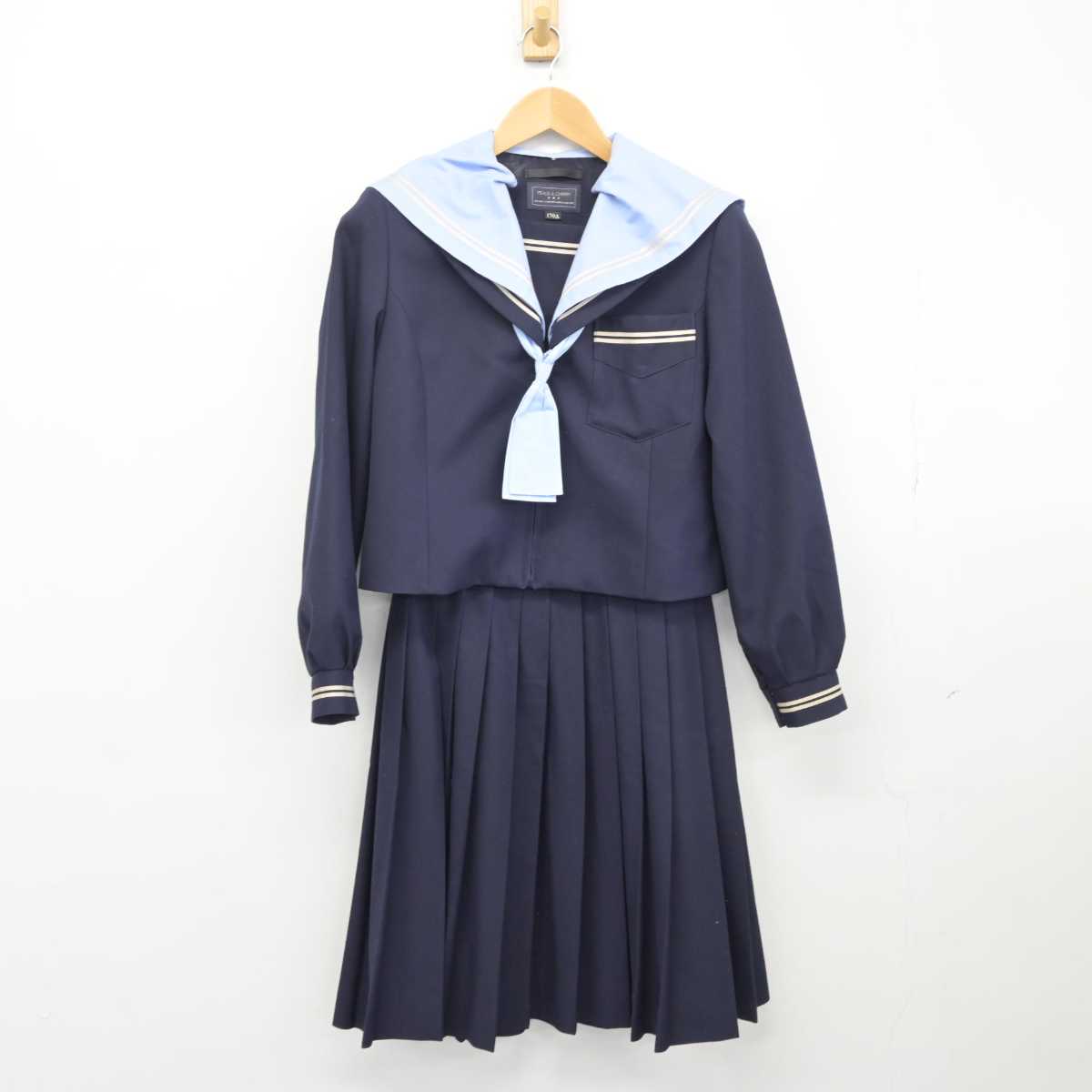中古】奈良県 吉野中学校 女子制服 2点（セーラー服・スカート