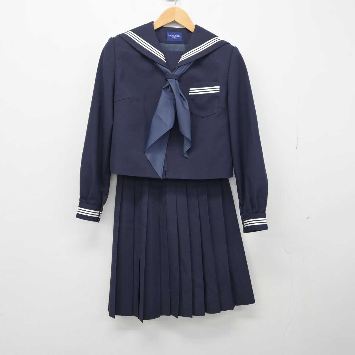 【中古】兵庫県 加古川市立平岡中学校 女子制服 3点（セーラー服・スカート）sf032967