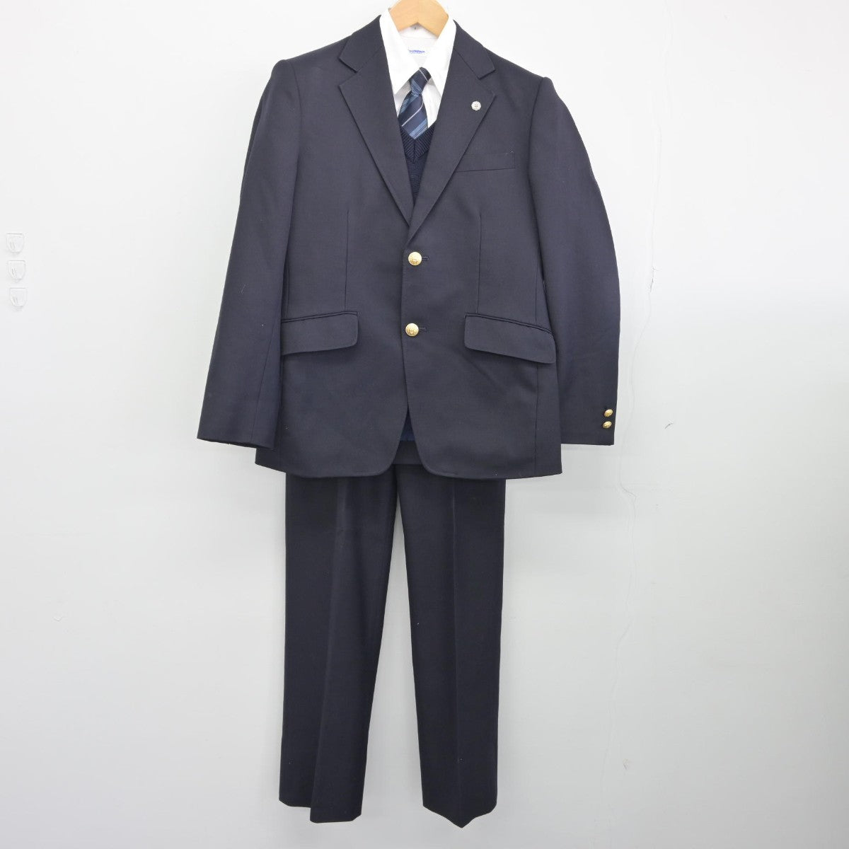 中古】静岡県 磐田東高等学校 男子制服 7点（ブレザー・シャツ・ズボン・ニット）sf033447 | 中古制服通販パレイド