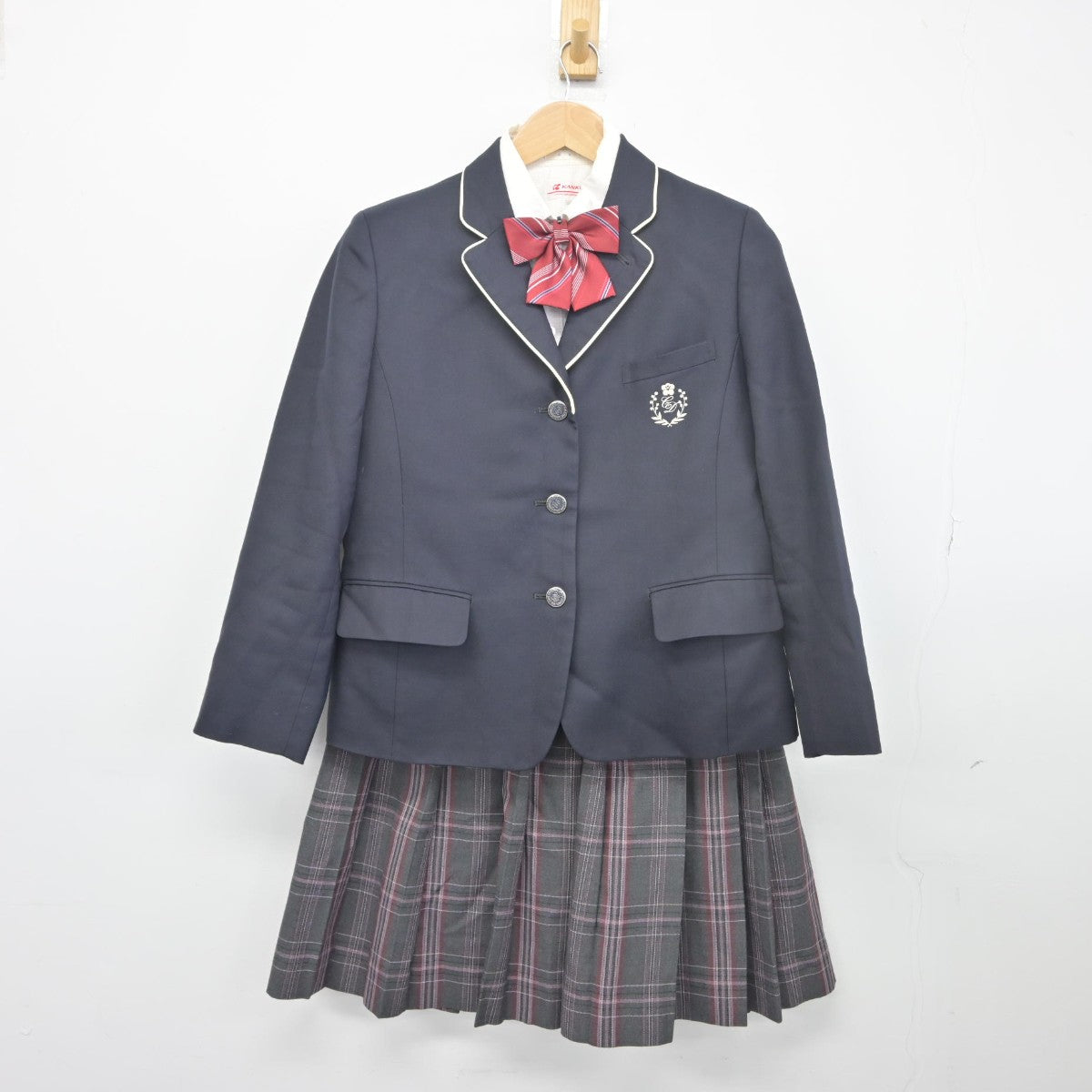 中古】福岡県 筑紫台高等学校 女子制服 5点（ブレザー・ニット・シャツ・スカート）sf033628 | 中古制服通販パレイド