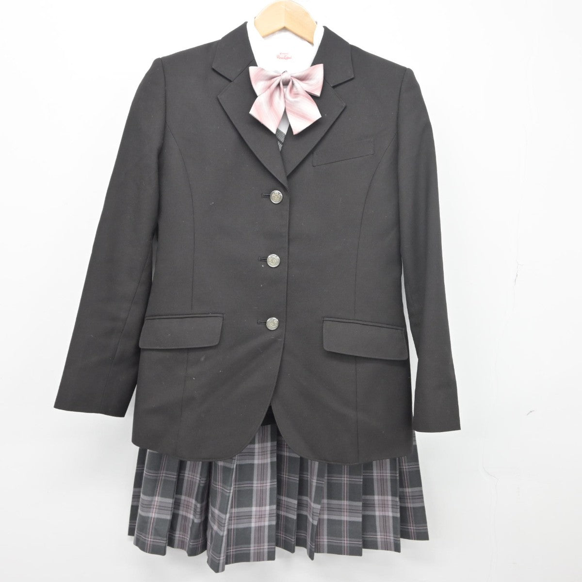 【中古】千葉県 印旛明誠高等学校 女子制服 5点（ブレザー・シャツ・ニット・スカート）sf034112