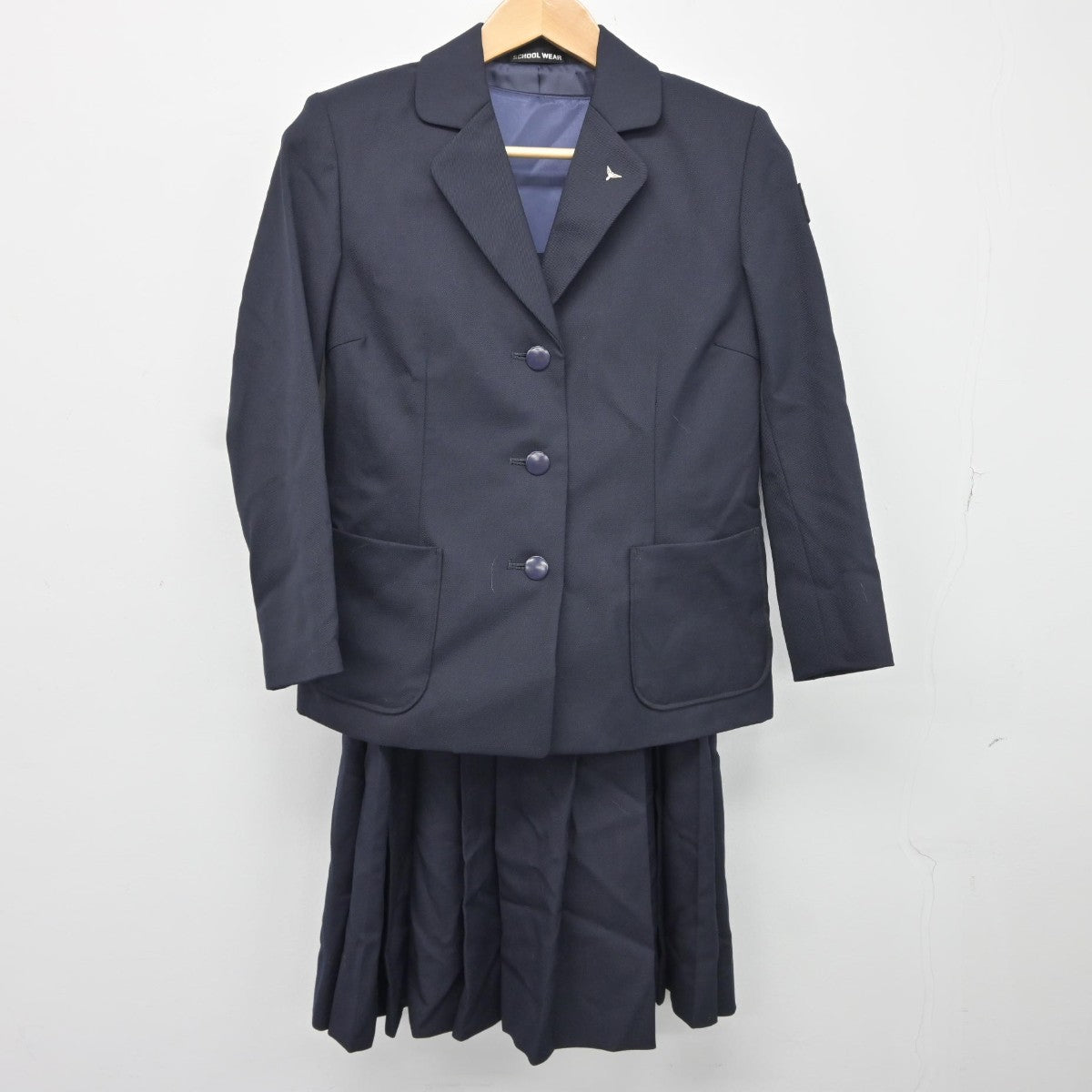 【中古】東京都 八王子市立第七中学校 女子制服 3点（ブレザー・ジャンパースカート）sf034640