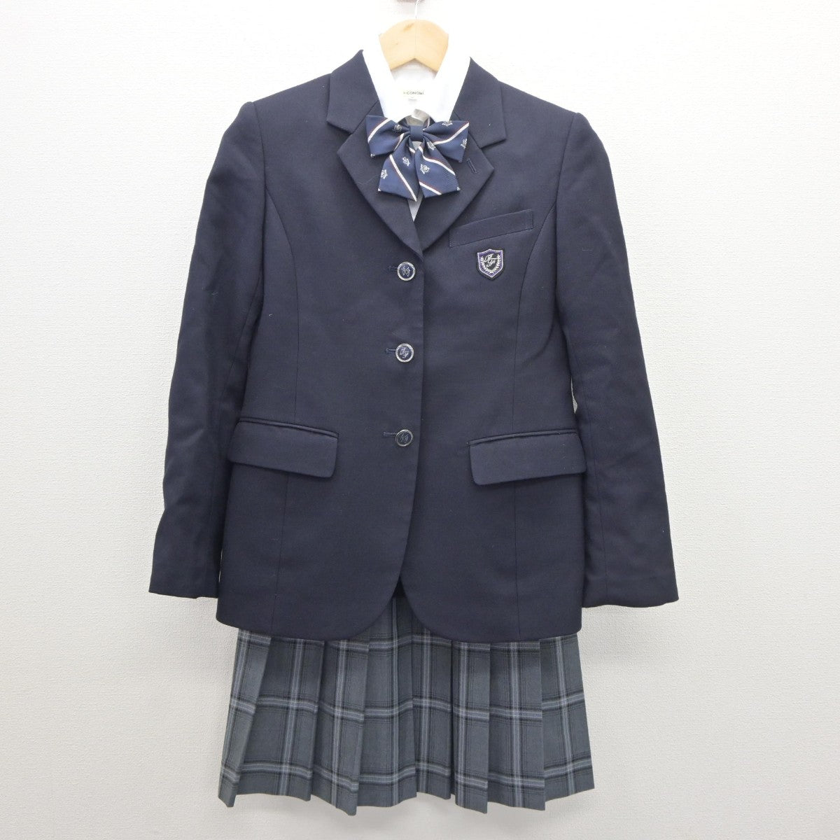 【中古】茨城県 石岡第一高等学校 女子制服 4点（ブレザー・シャツ・スカート）sf035104