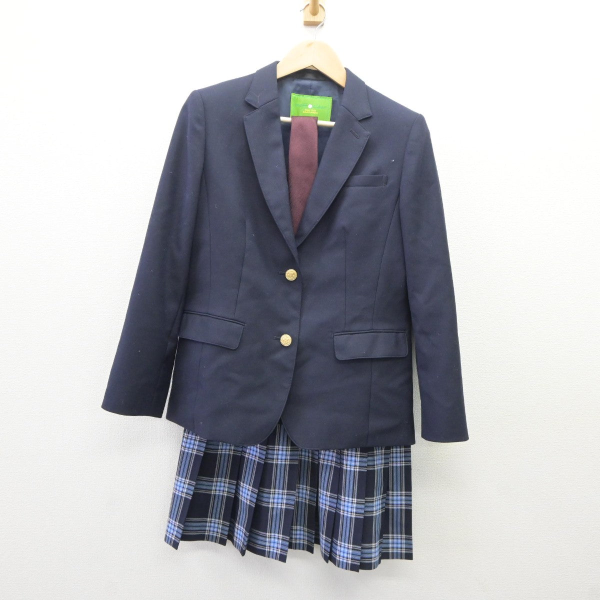 中古】鹿児島県 屋久島おおぞら高等学校 女子制服 3点（ブレザー 