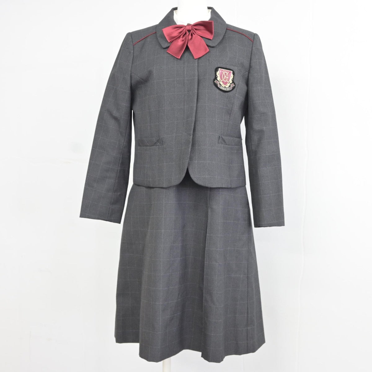九州学院 のユニフォーム 熊本 中古制服】熊本県 九州学院高等学校 女子制服 4点（ブレザー