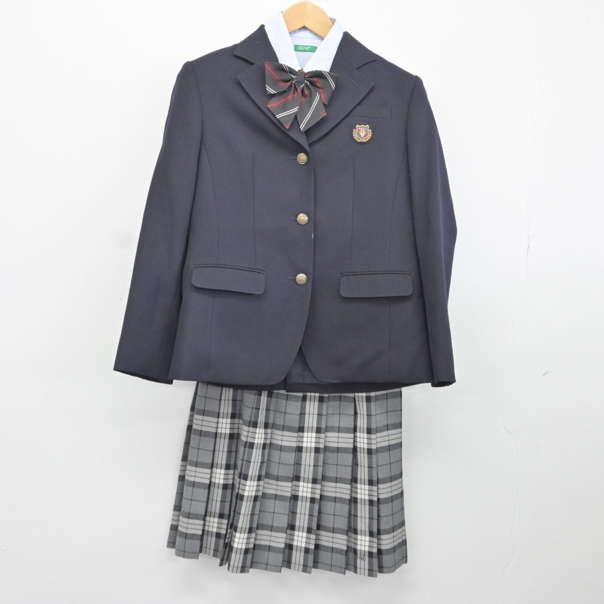 中古】京都府 田辺高等学校 女子制服 4点（ブレザー・シャツ