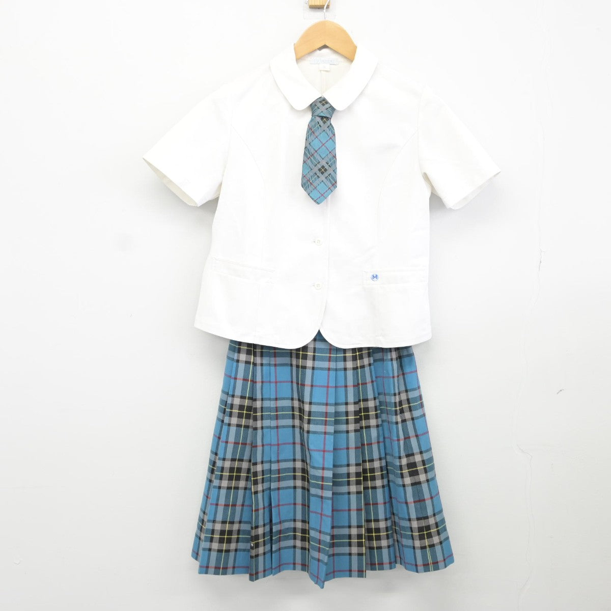 【中古】熊本県 熊本マリスト学園中学校高等学校 女子制服 3点（シャツ・スカート）sf036382