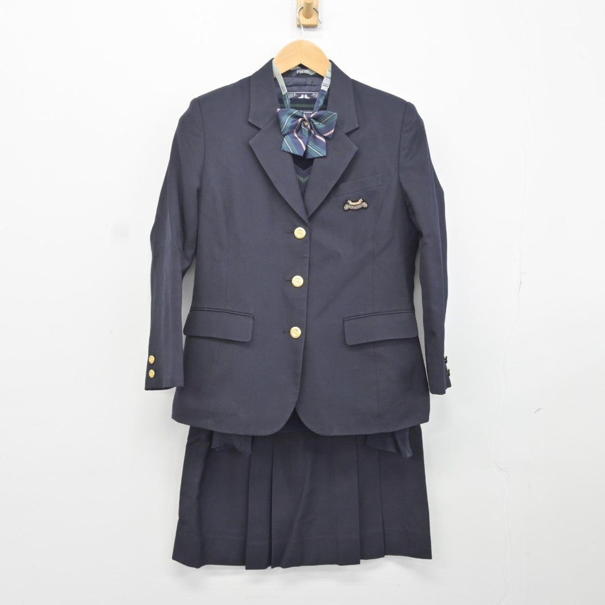 中古】東京都 日本大学櫻丘高等学校 女子制服 4点（ブレザー・ニット