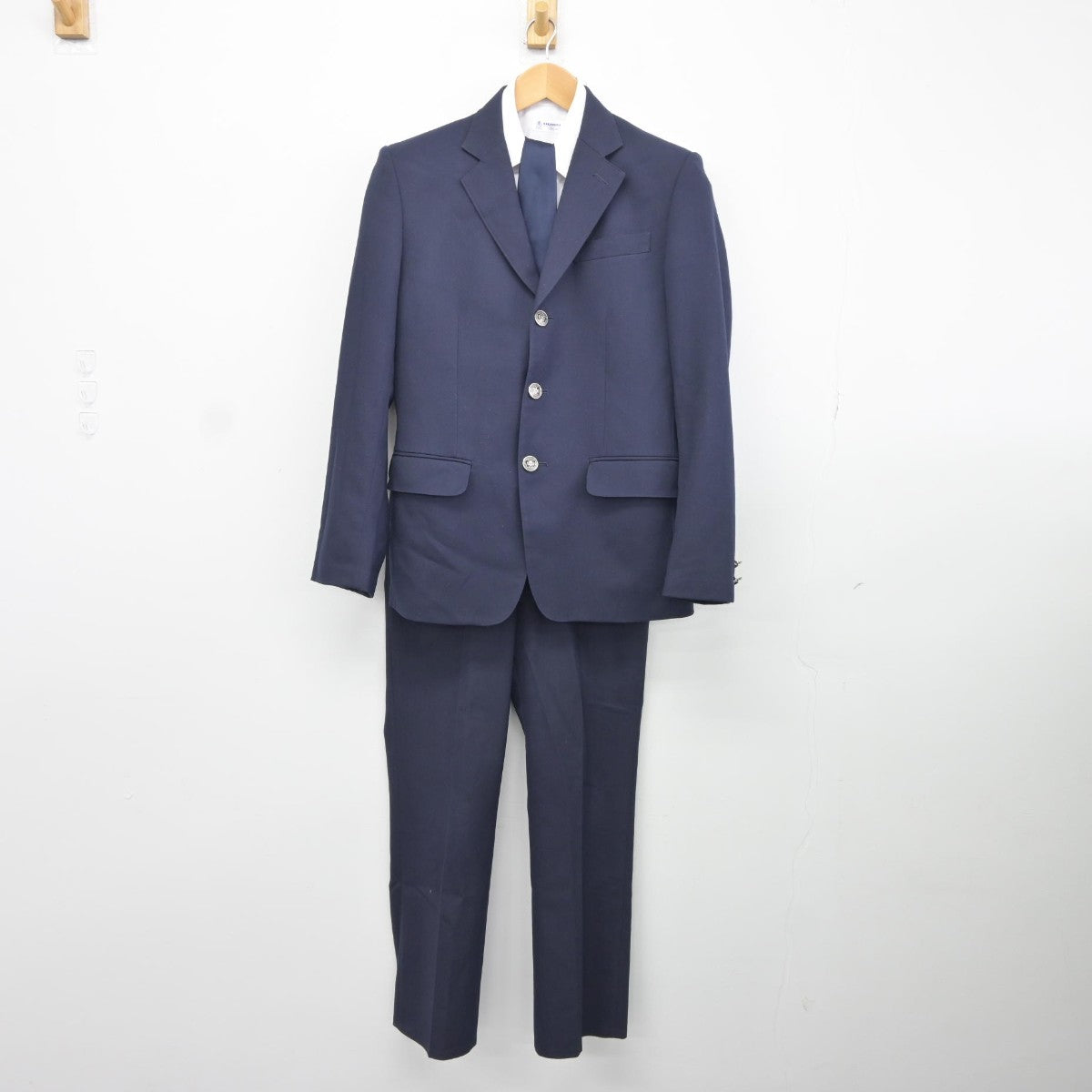 【中古】神奈川県 綾北中学校 男子制服 5点（ブレザー・シャツ・ズボン・ズボン）sf037404