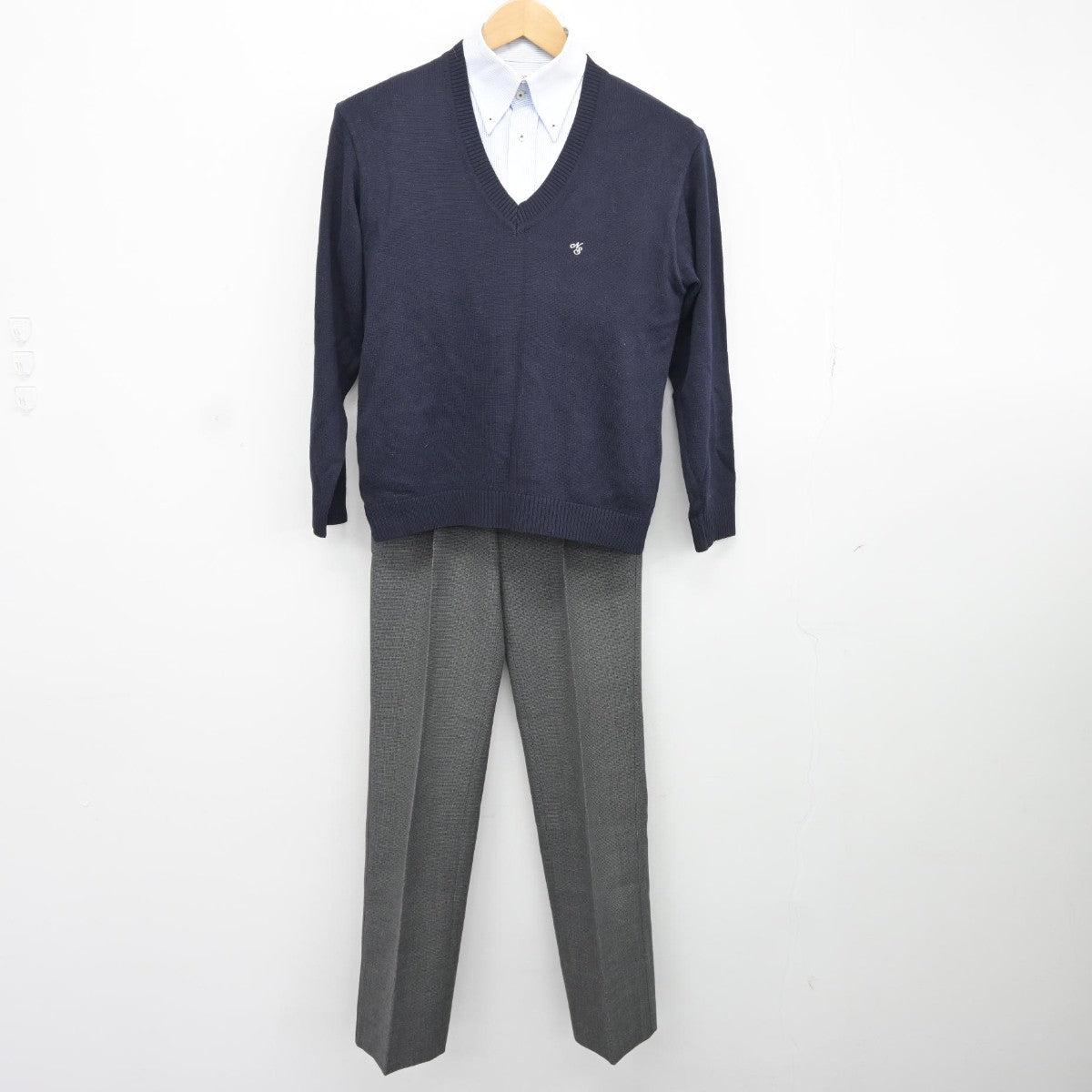 中古】福岡県 中村学園三陽高等学校 男子制服 3点（ニット・シャツ・ズボン）sf037696 | 中古制服通販パレイド