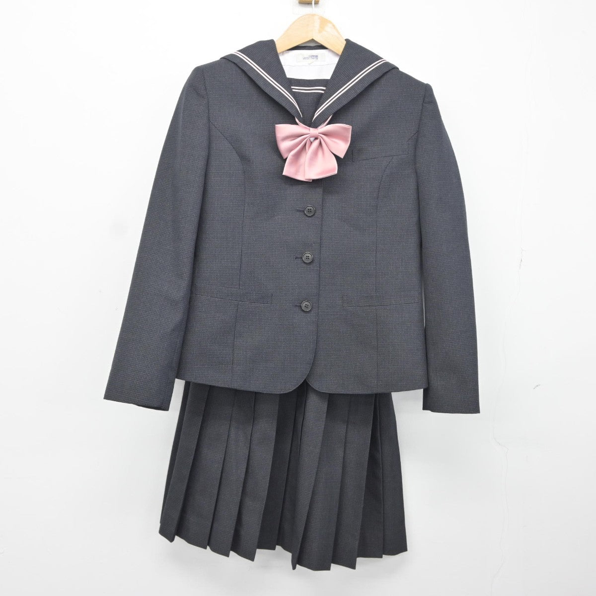 中古】広島県 瀬戸内高等学校 女子制服 4点（ブレザー・セーラー服 