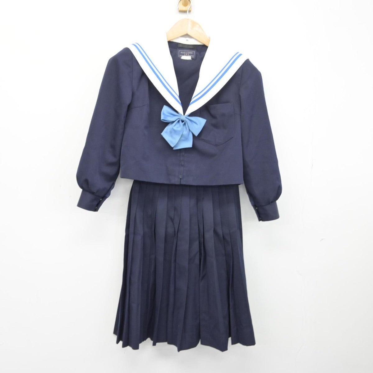 【中古】愛知県 三好丘中学校 女子制服 3点（セーラー服・スカート）sf038723