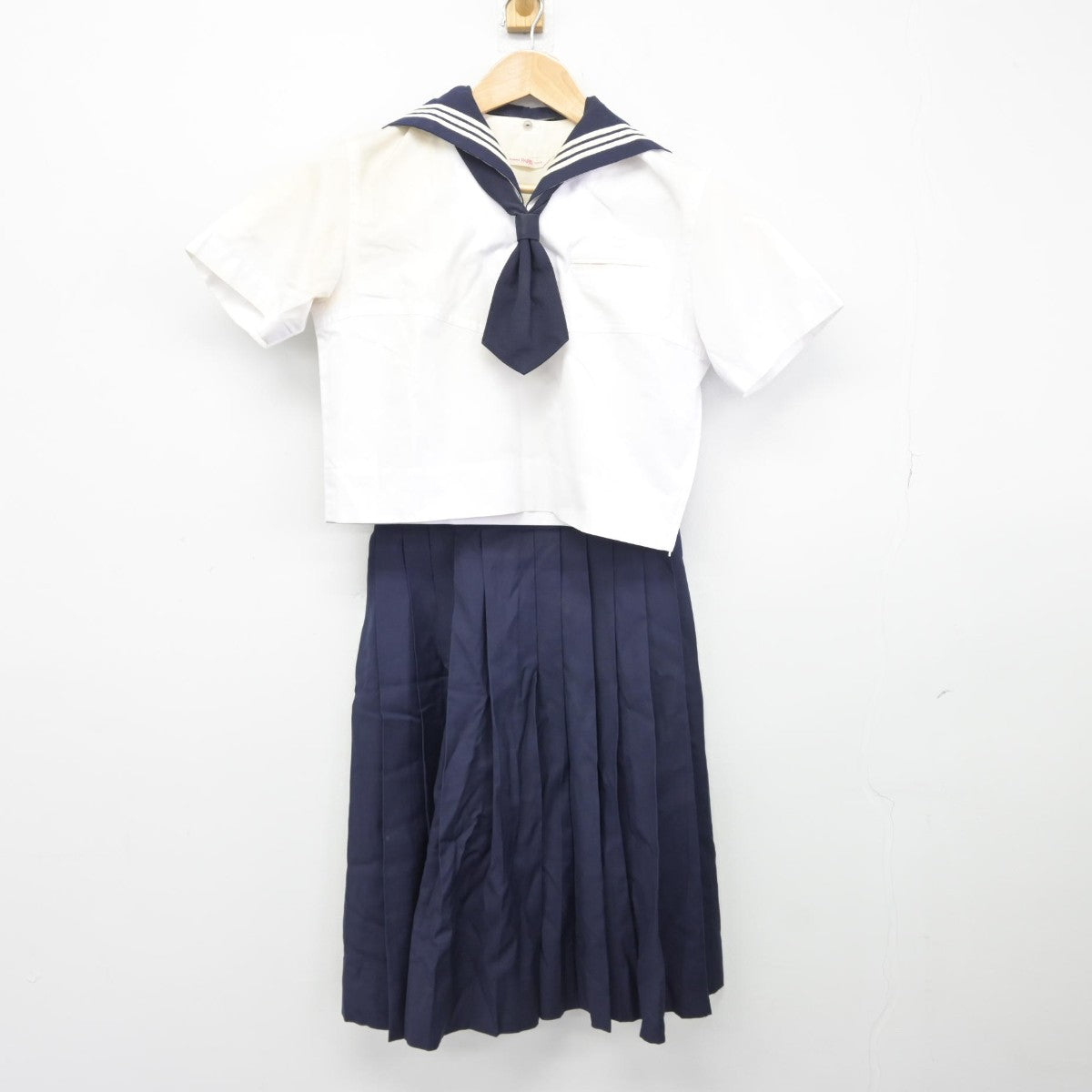 【中古】東京都 十文字中学・高等学校 女子制服 4点（セーラー服・スカート）sf039044