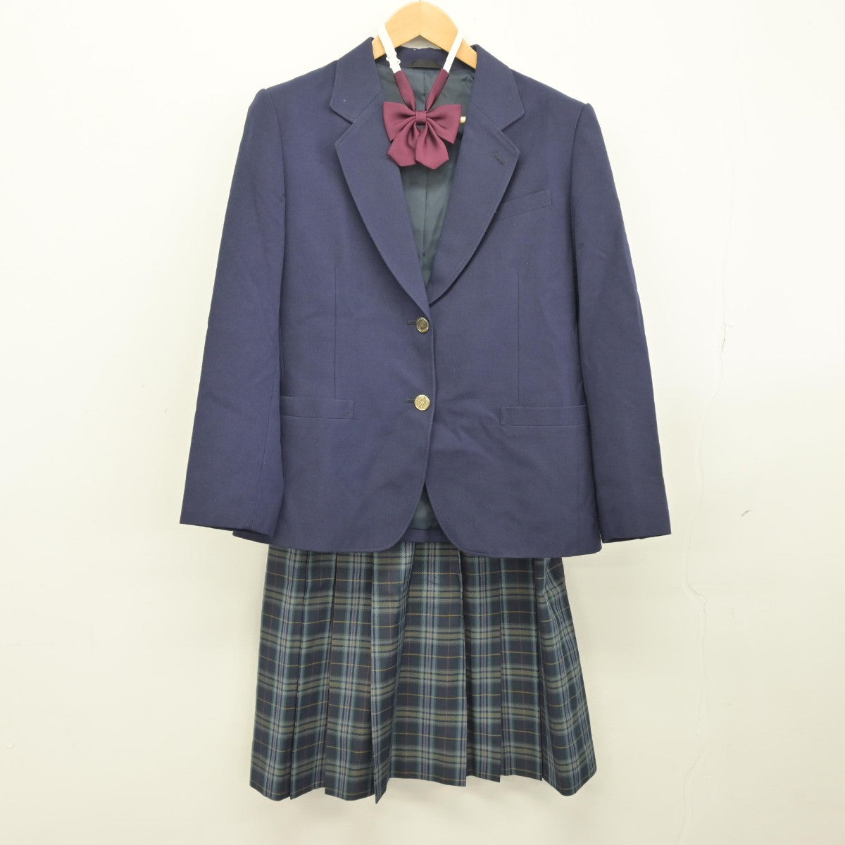 【中古】宮城県 蒲町中学校 女子制服 4点（ブレザー・スカート）sf039128