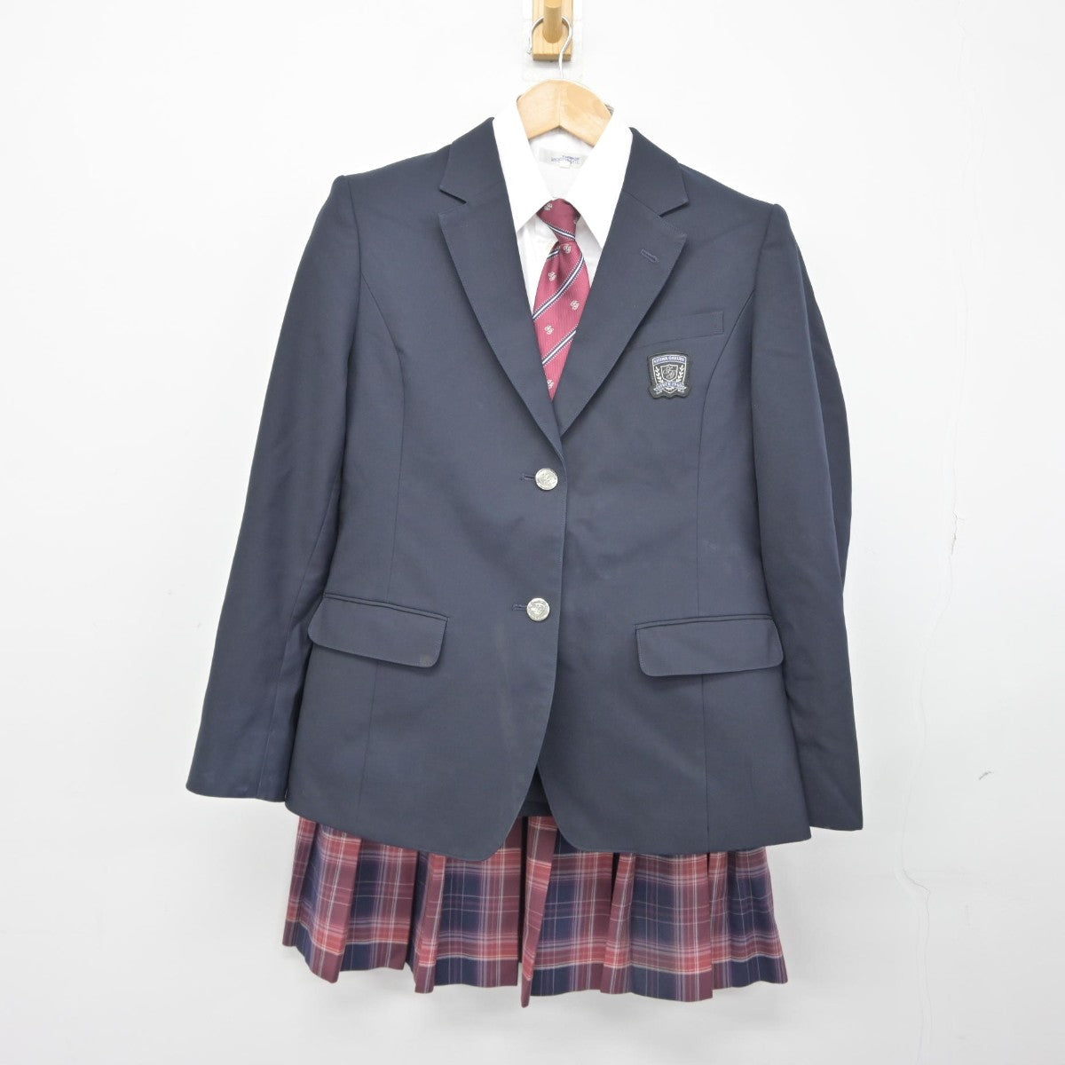 【中古】千葉県 昭和学院中学校 女子制服 4点（ブレザー・シャツ・スカート）sf039367