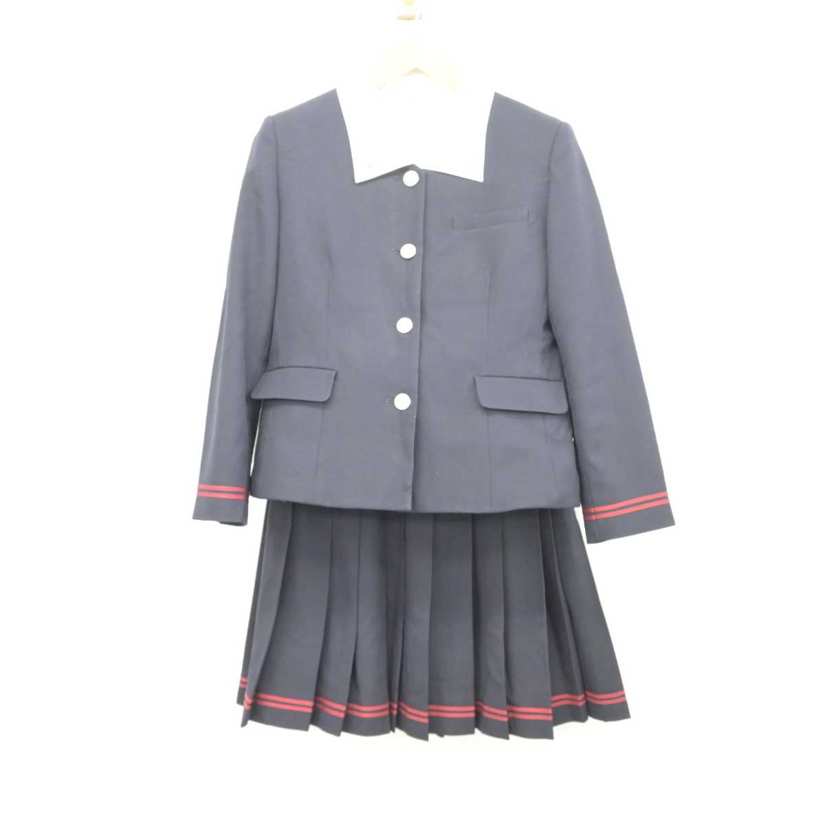 【中古】山形県 寒河江高等学校 女子制服 4点（ブレザー・シャツ・ニット・スカート）sf039517