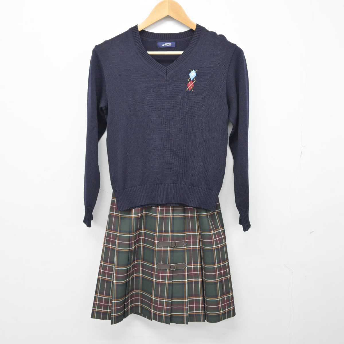 中古】東京都 八王子実践高等学校 女子制服 2点（ニット・スカート）sf039593 | 中古制服通販パレイド