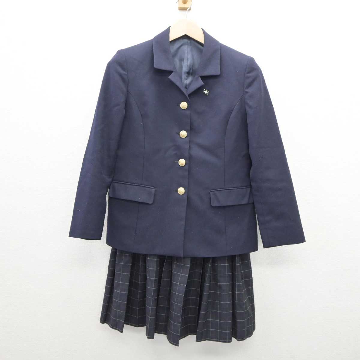 【中古】埼玉県 深谷商業高等学校 女子制服 3点 (ブレザー・スカート) sf035566