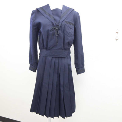 【中古】兵庫県 神戸山手女子中学校・高等学校 女子制服 4点 (セーラー服・スカート・スカート) sf035590