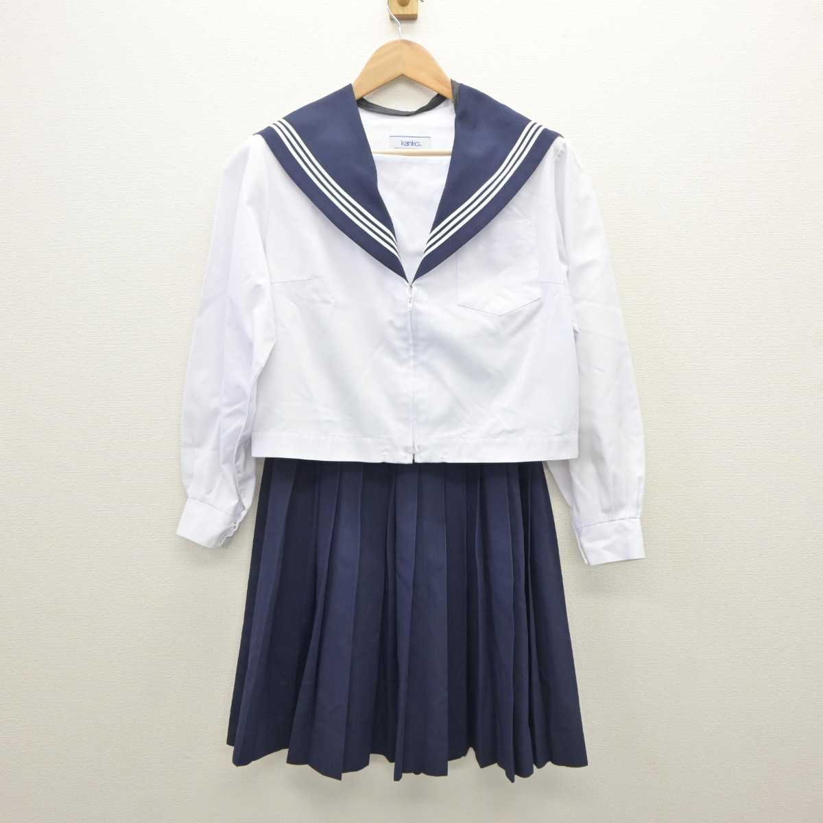 【中古】愛知県 美川中学校 女子制服 3点 (セーラー服・セーラー服・スカート) sf035592