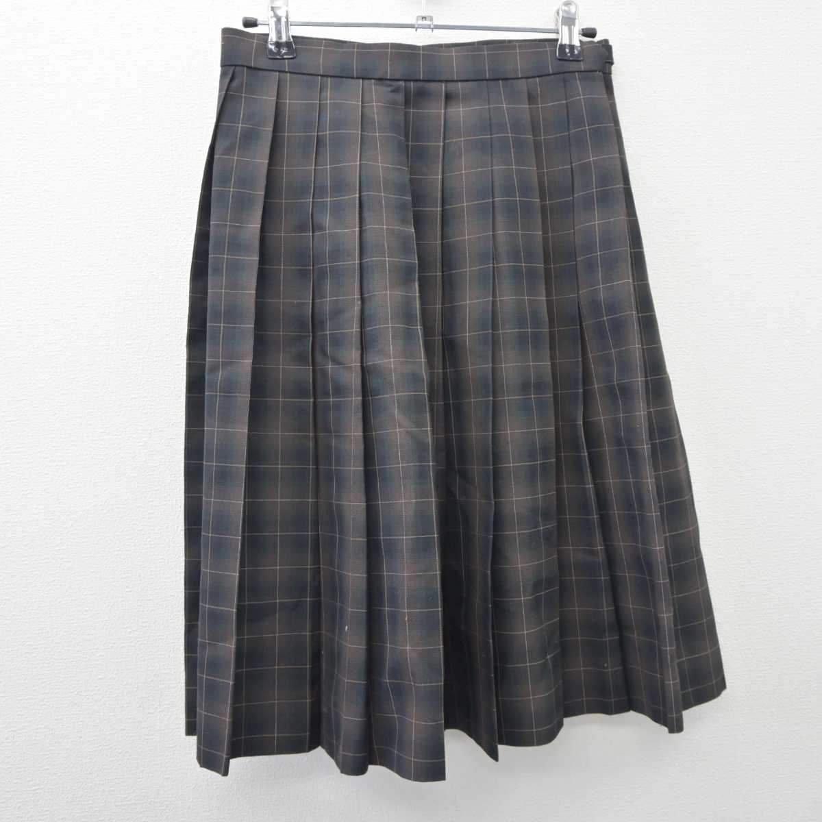 【中古】兵庫県 国際高等学校 女子制服 3点 (ニットベスト・シャツ・スカート) sf035601