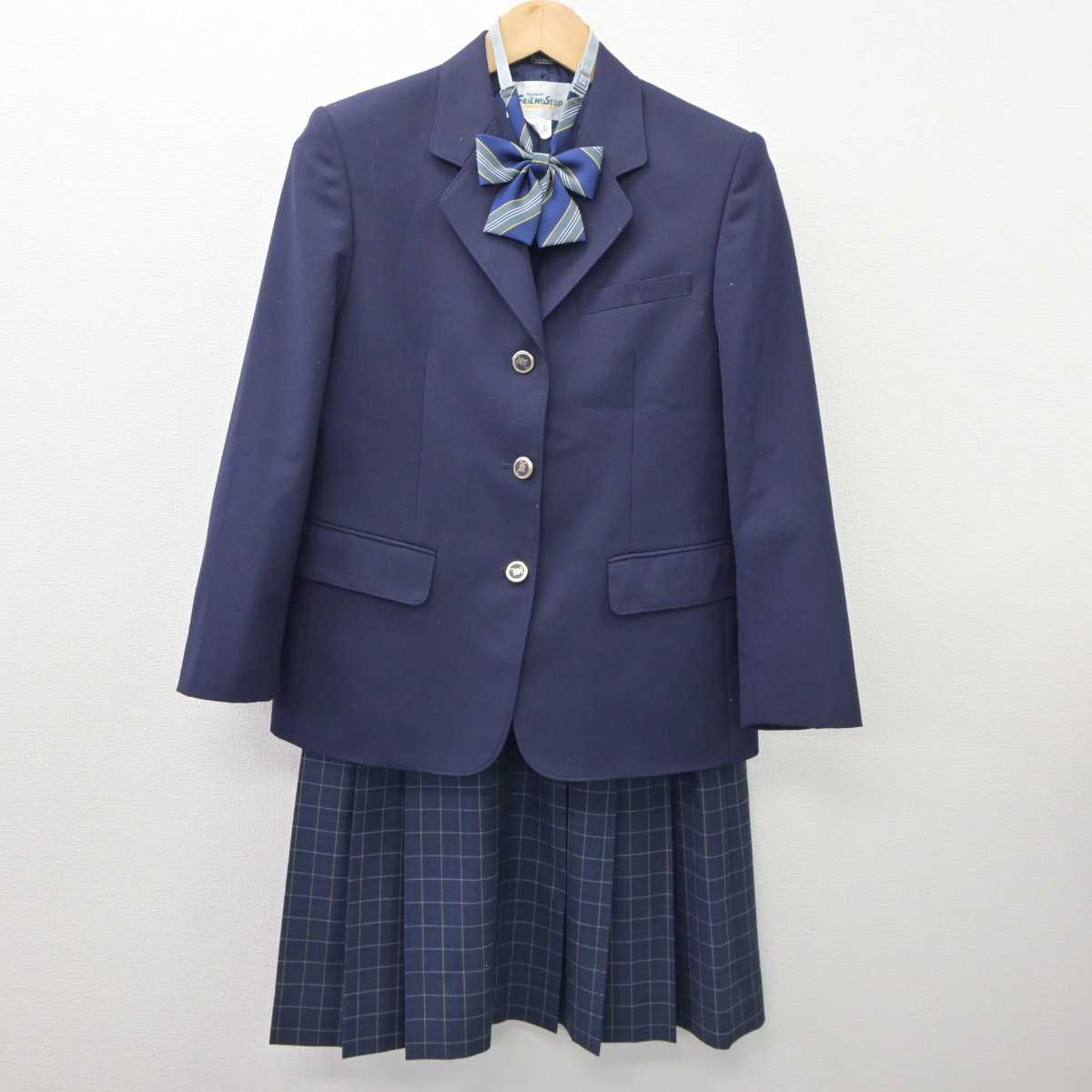 【中古】長野県 川中島中学校  女子制服 3点 (ブレザー・スカート) sf035605