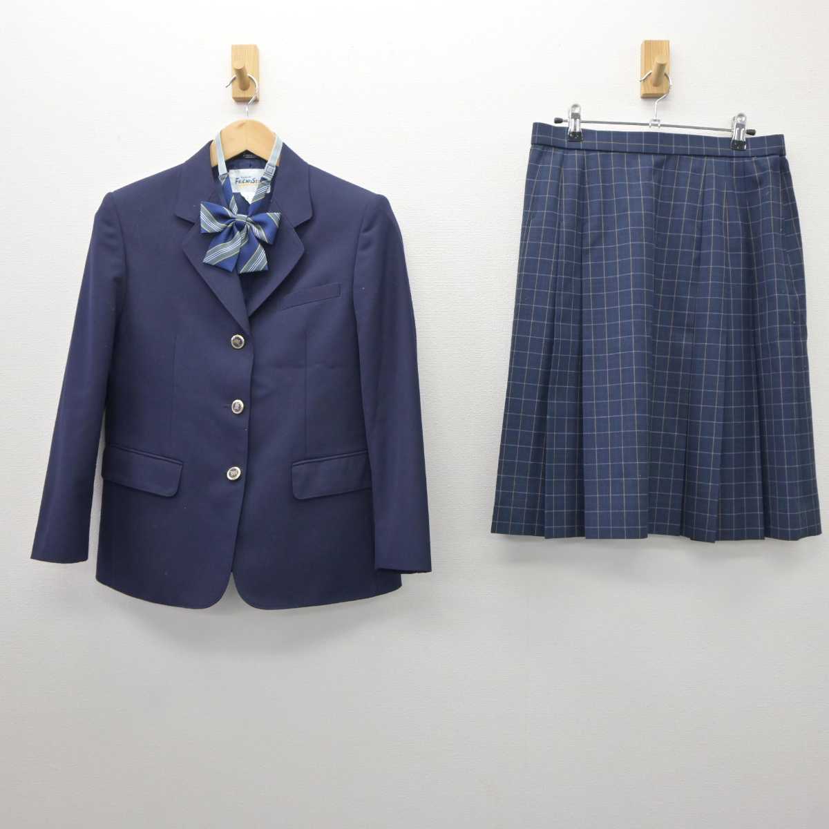 【中古】長野県 川中島中学校  女子制服 3点 (ブレザー・スカート) sf035605