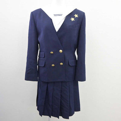 【中古】岡山県 就実高等学校 女子制服 4点 (ブレザー・ベスト・シャツ・スカート) sf035616