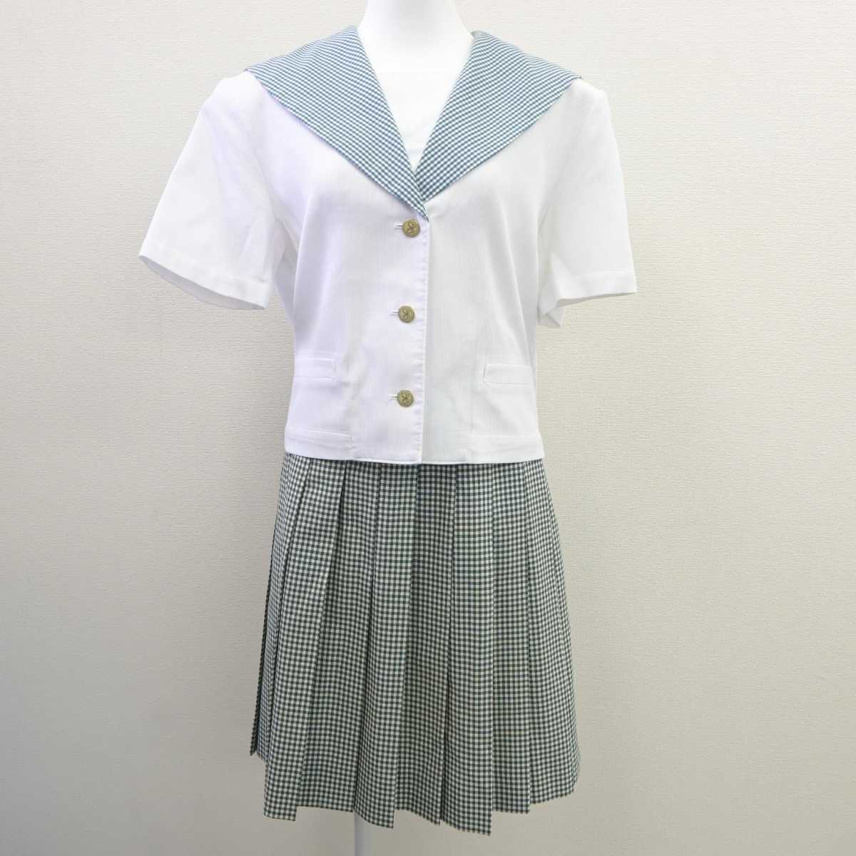 【中古】岡山県 就実高等学校 女子制服 2点 (セーラー服・スカート) sf035621