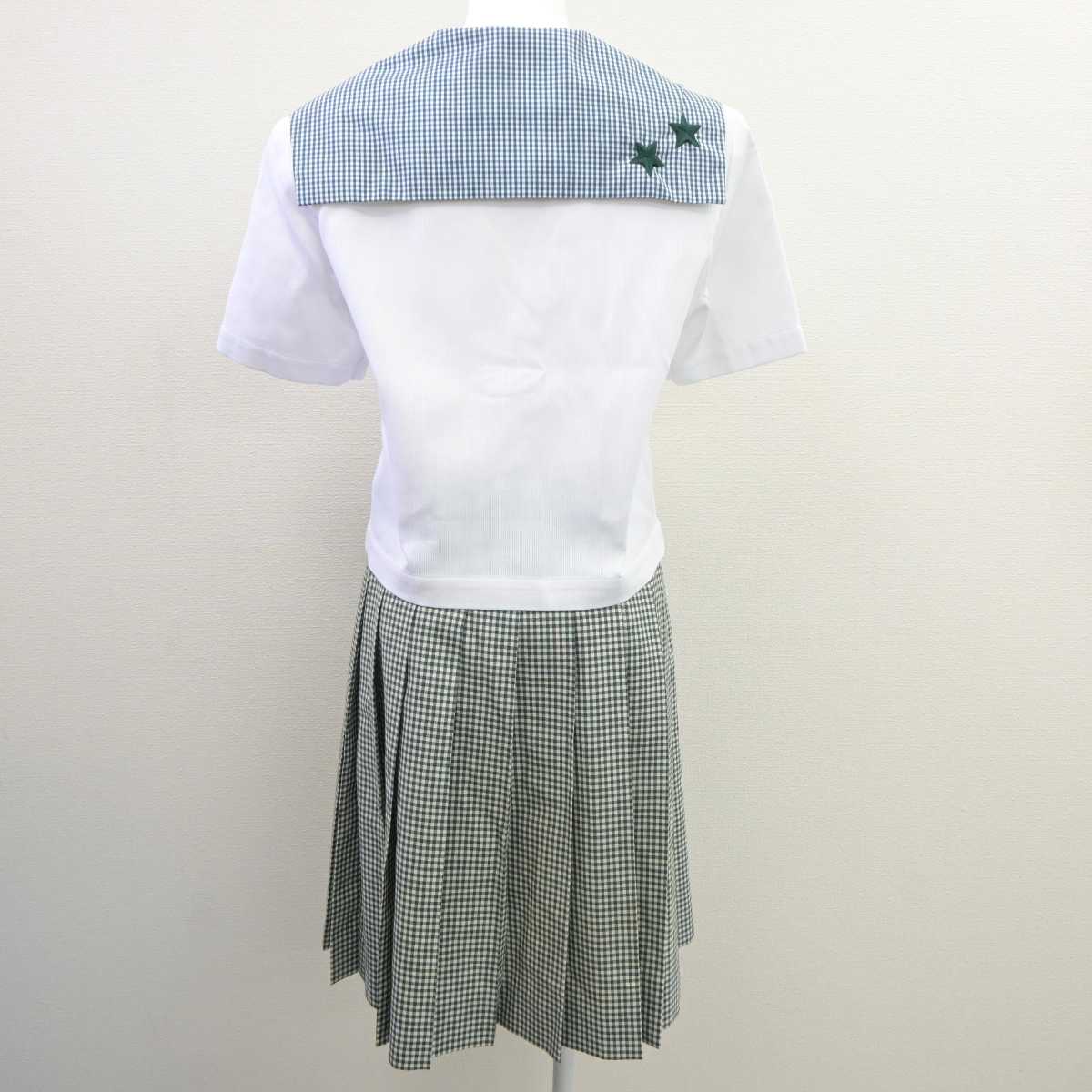 【中古】岡山県 就実高等学校 女子制服 2点 (セーラー服・スカート) sf035622