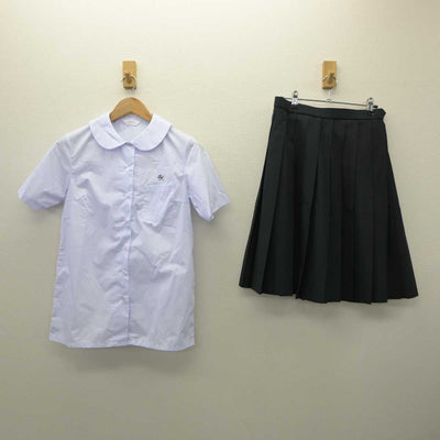 【中古】東京都 品川区立伊藤学園中学校 女子制服 3点 (ニットベスト・シャツ・スカート) sf035655