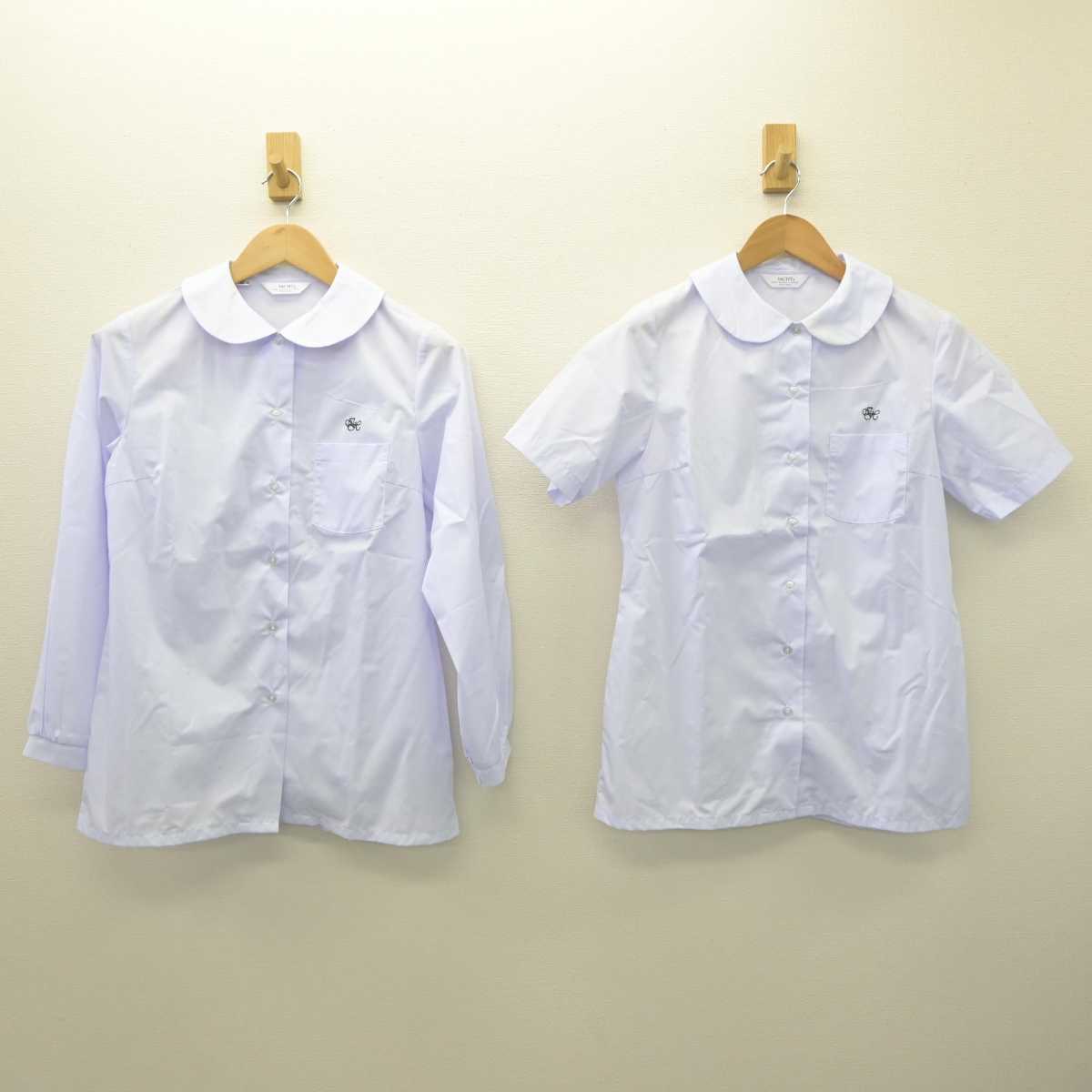 【中古】東京都 品川区立伊藤学園中学校 女子制服 2点 (シャツ) sf035656