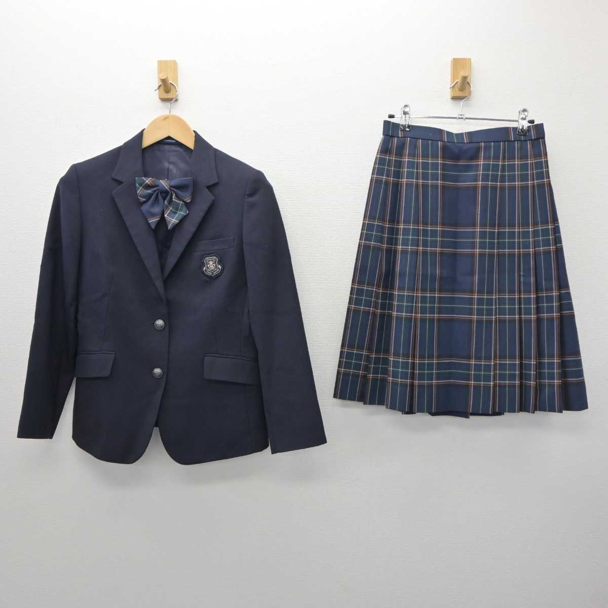 【中古】大阪府 追手門学院大手前中学校高等学校 女子制服 4点 (ブレザー・スカート) sf035660