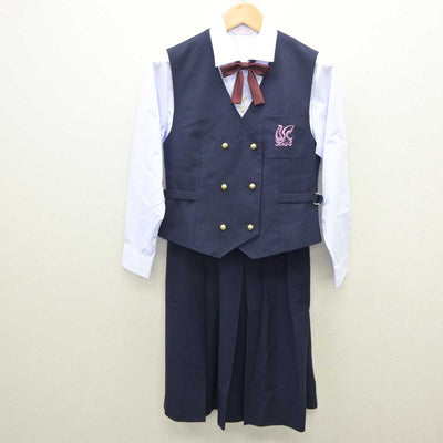 【中古】奈良県 高田高等学校 女子制服 6点 (ブレザー・ベスト・シャツ・スカート) sf035668