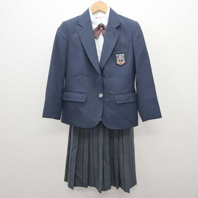 【中古】北海道 厚別北中学校 女子制服 4点 (ブレザー・シャツ・スカート) sf035670